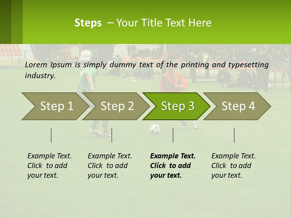 A Group Of Young Men Playing A Game Of Soccer PowerPoint Template