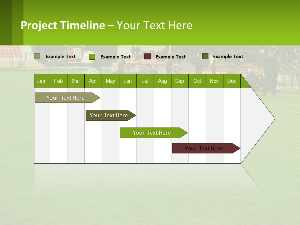 A Group Of Young Men Playing A Game Of Soccer PowerPoint Template