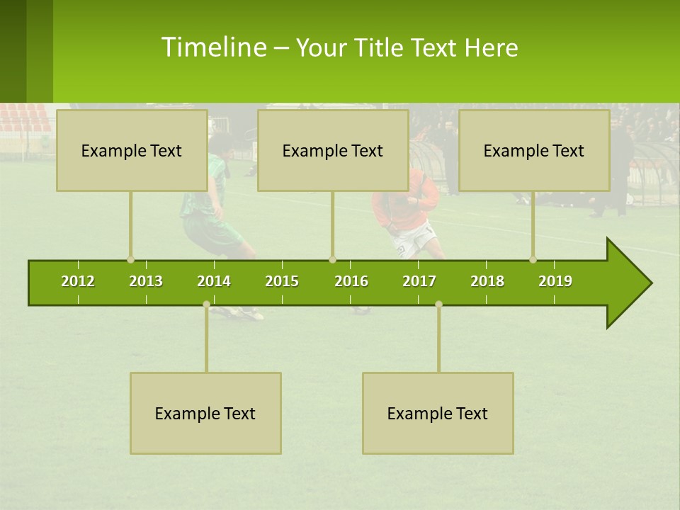 A Group Of Young Men Playing A Game Of Soccer PowerPoint Template