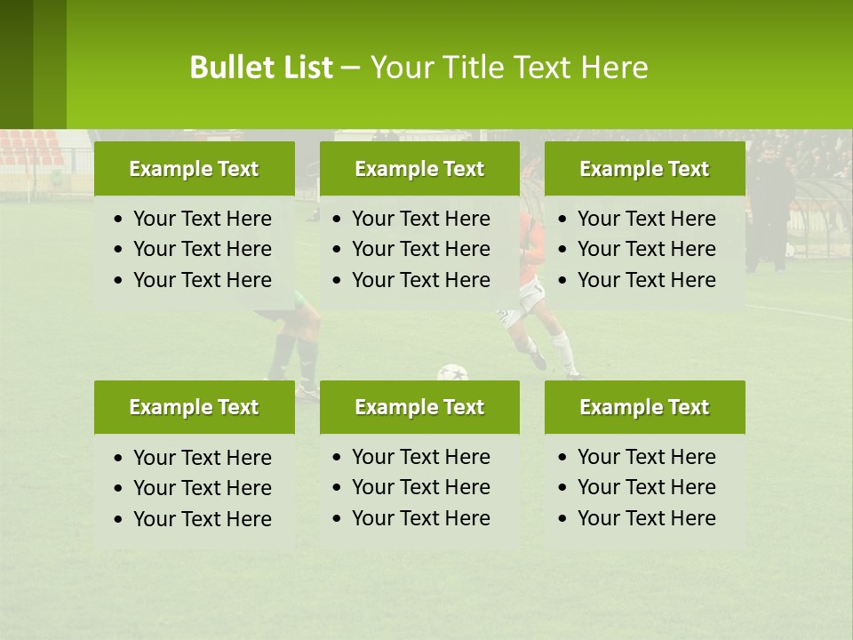 A Group Of Young Men Playing A Game Of Soccer PowerPoint Template
