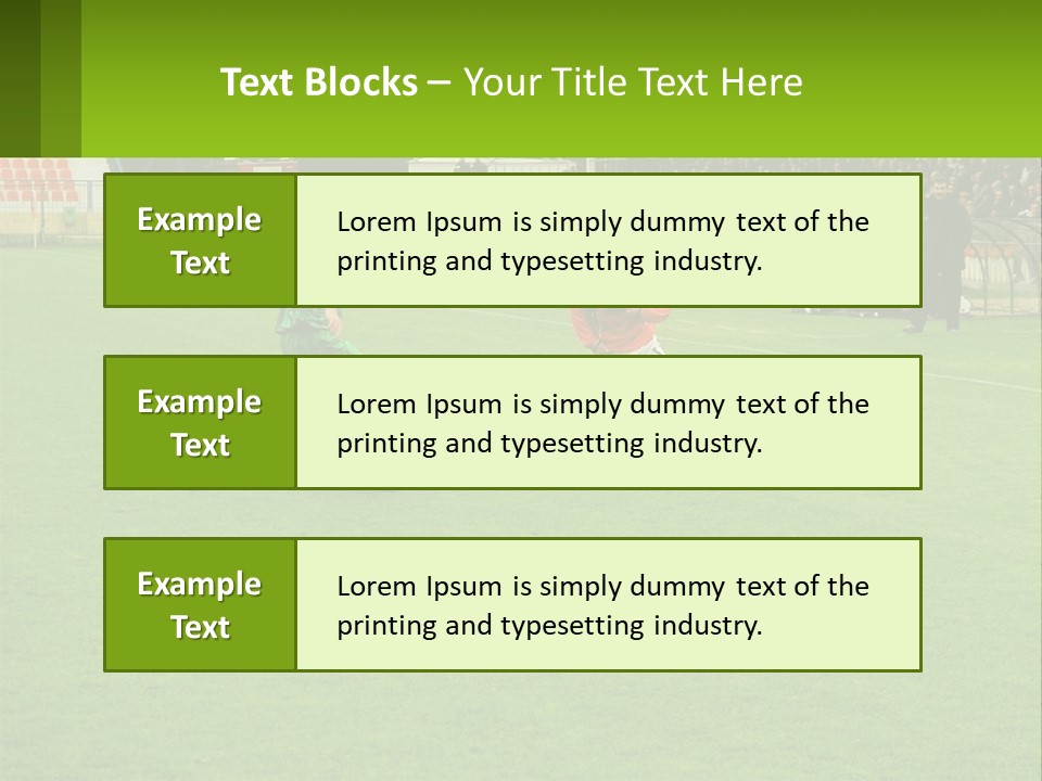 A Group Of Young Men Playing A Game Of Soccer PowerPoint Template