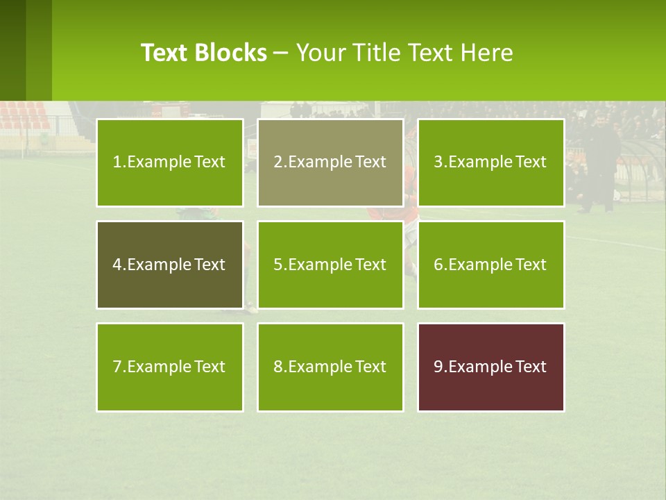 A Group Of Young Men Playing A Game Of Soccer PowerPoint Template