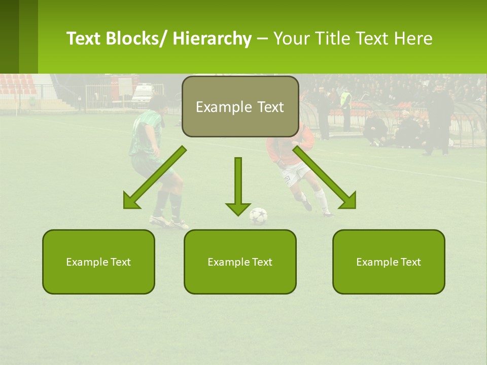 A Group Of Young Men Playing A Game Of Soccer PowerPoint Template