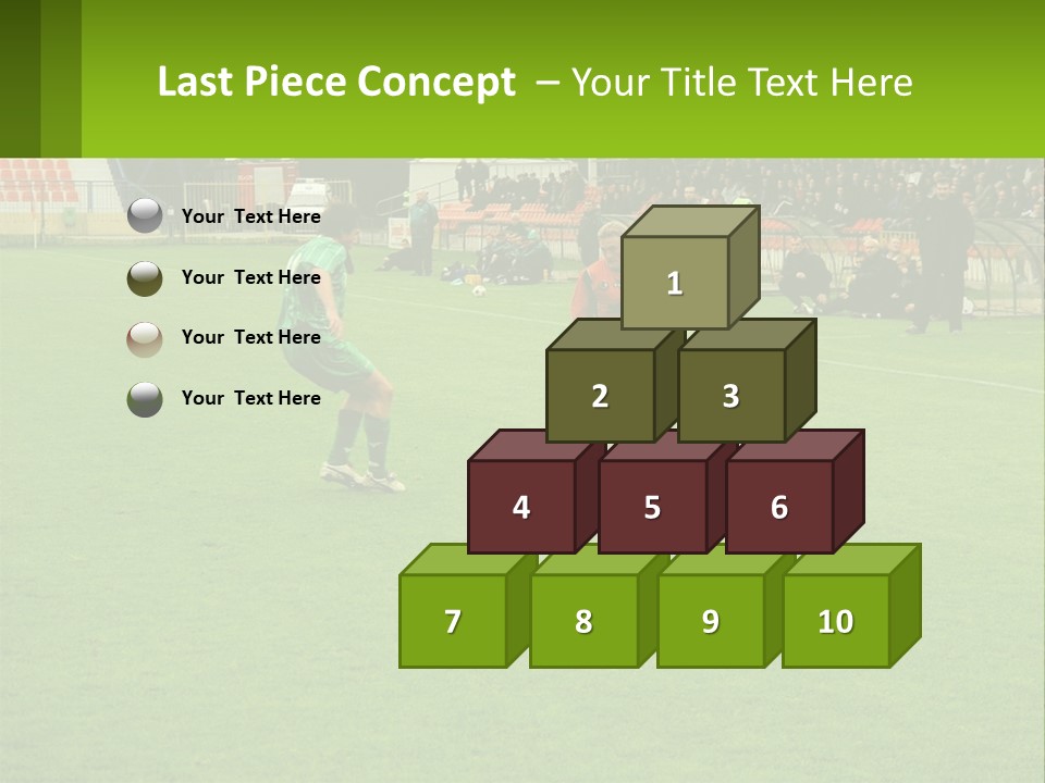 A Group Of Young Men Playing A Game Of Soccer PowerPoint Template