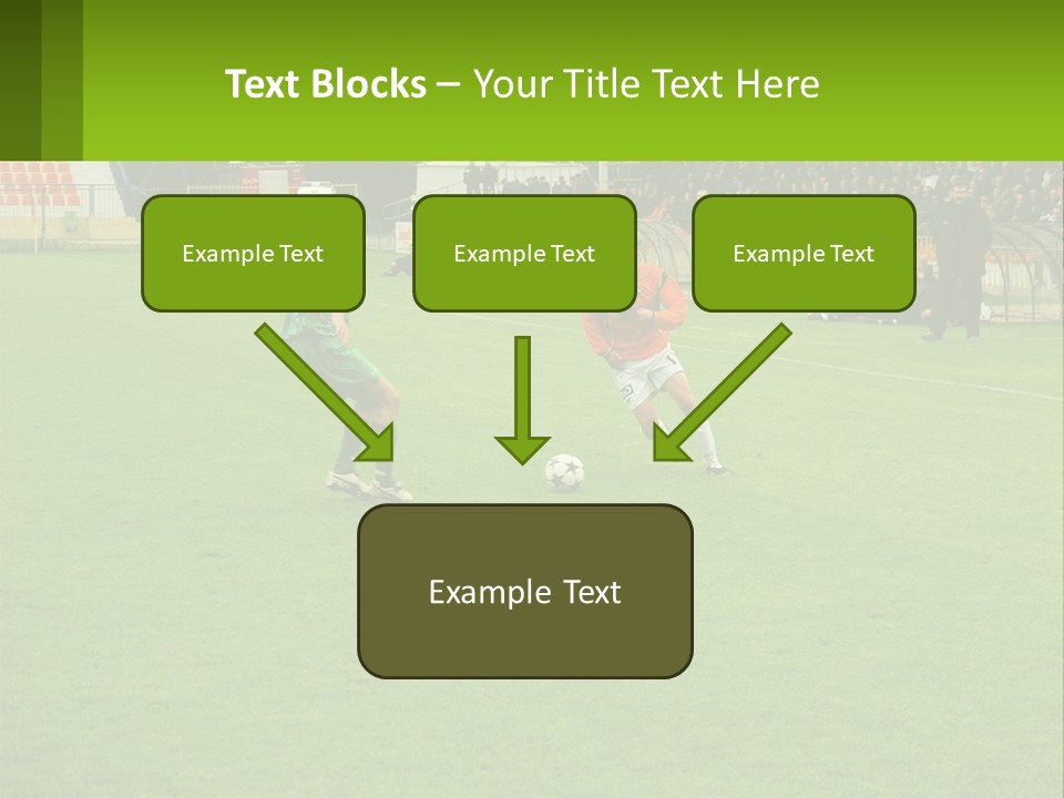 A Group Of Young Men Playing A Game Of Soccer PowerPoint Template