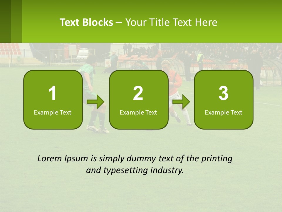 A Group Of Young Men Playing A Game Of Soccer PowerPoint Template