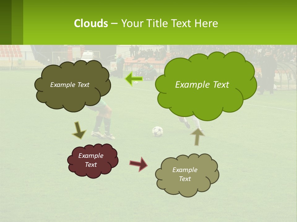 A Group Of Young Men Playing A Game Of Soccer PowerPoint Template