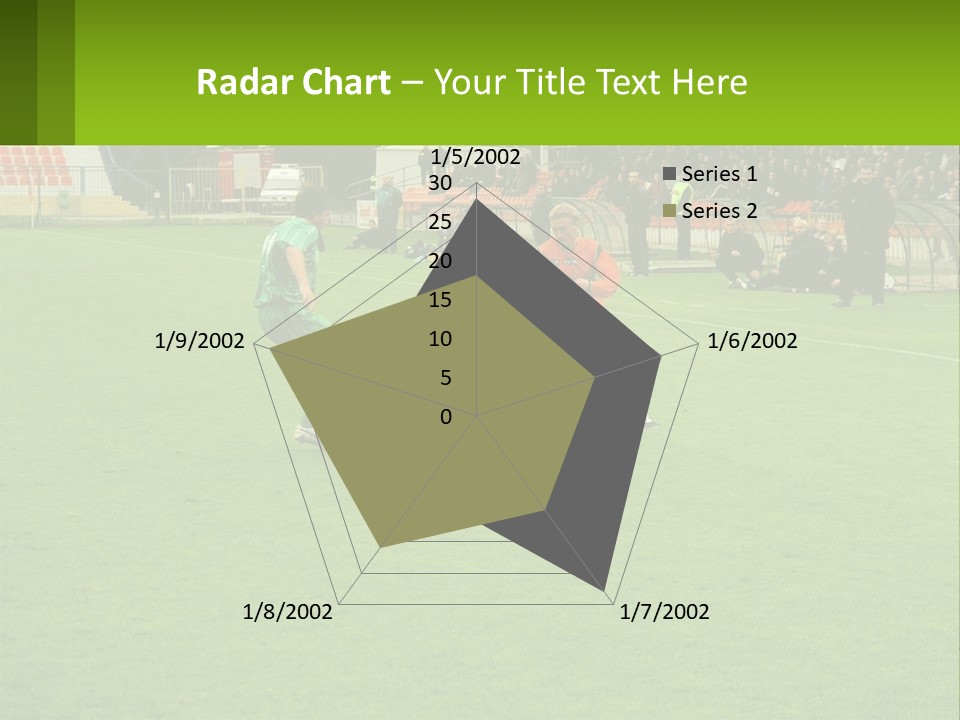 A Group Of Young Men Playing A Game Of Soccer PowerPoint Template
