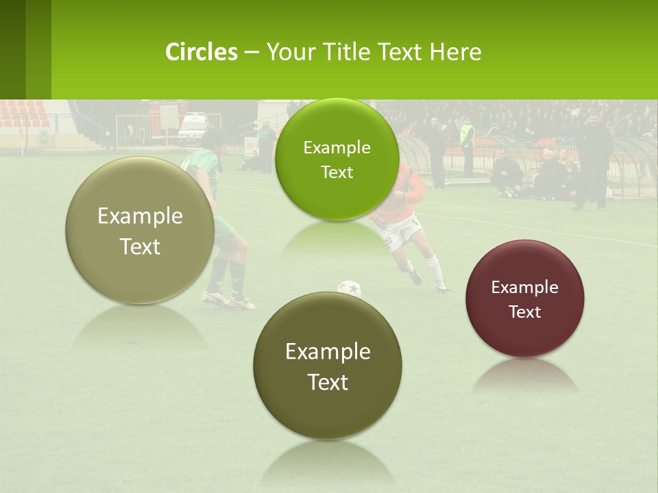 A Group Of Young Men Playing A Game Of Soccer PowerPoint Template