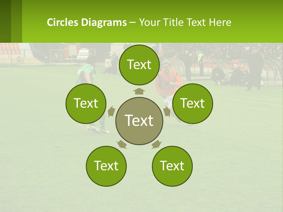 A Group Of Young Men Playing A Game Of Soccer PowerPoint Template