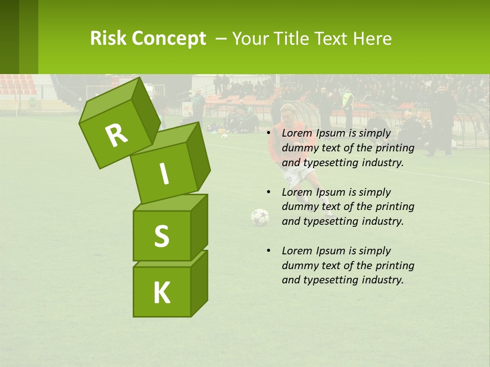 A Group Of Young Men Playing A Game Of Soccer PowerPoint Template