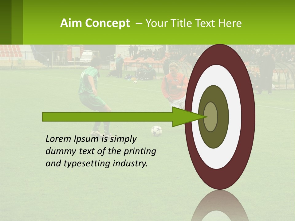 A Group Of Young Men Playing A Game Of Soccer PowerPoint Template