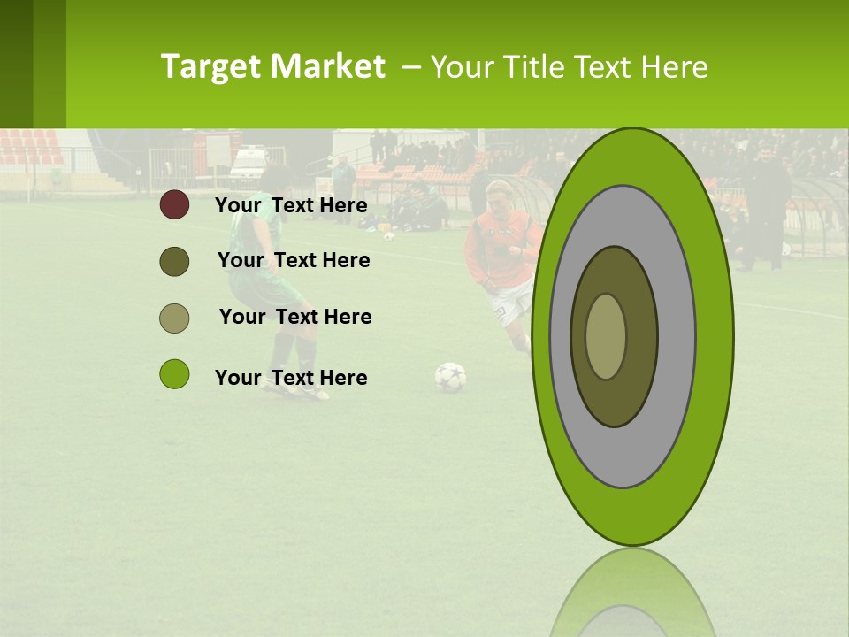 A Group Of Young Men Playing A Game Of Soccer PowerPoint Template