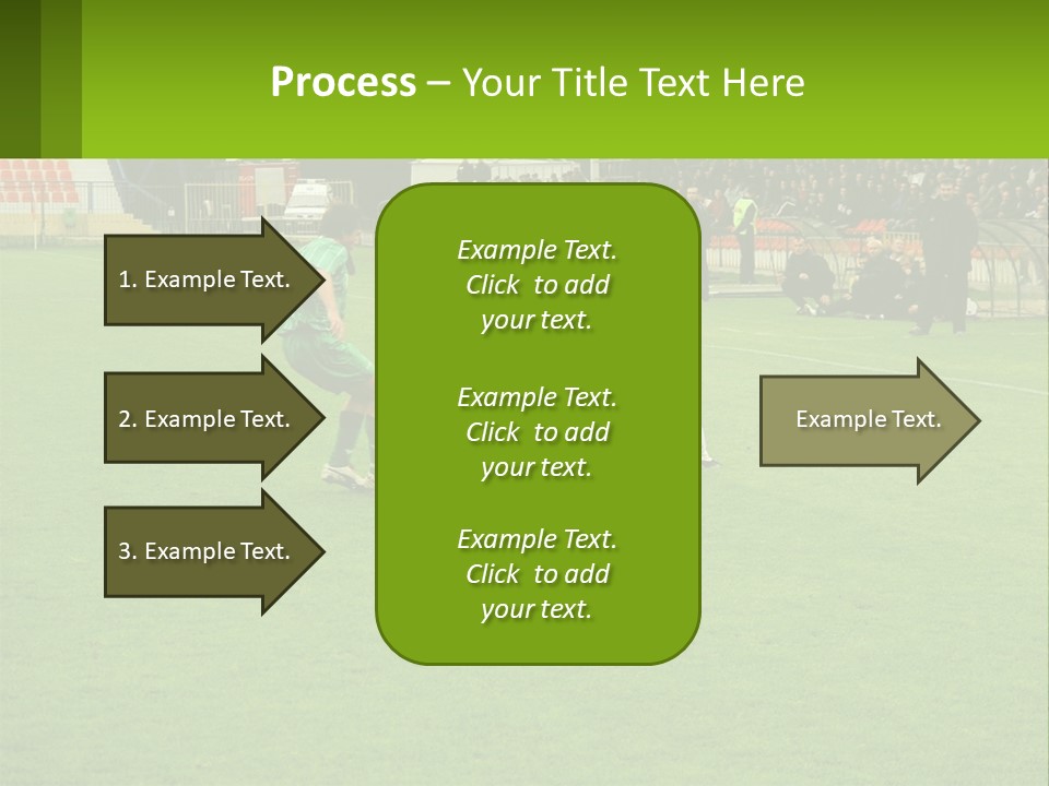 A Group Of Young Men Playing A Game Of Soccer PowerPoint Template
