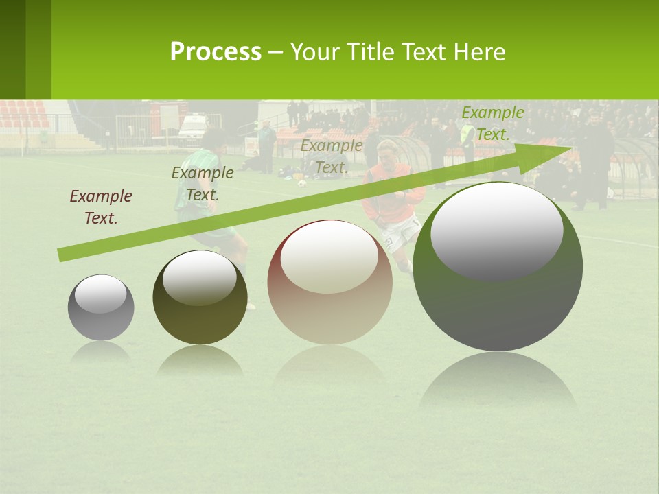 A Group Of Young Men Playing A Game Of Soccer PowerPoint Template