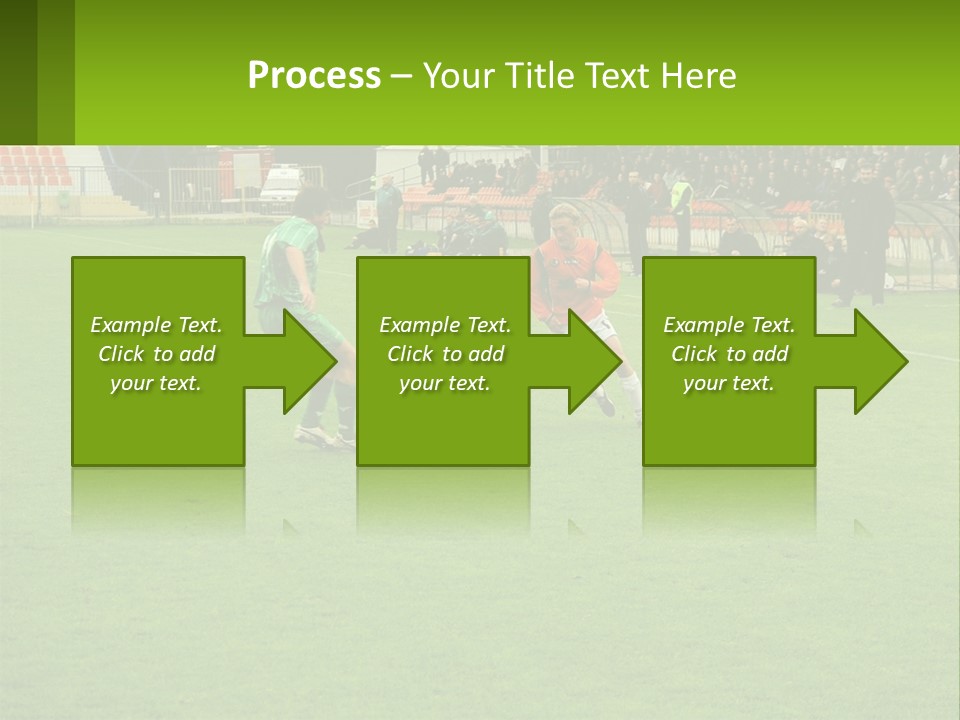 A Group Of Young Men Playing A Game Of Soccer PowerPoint Template