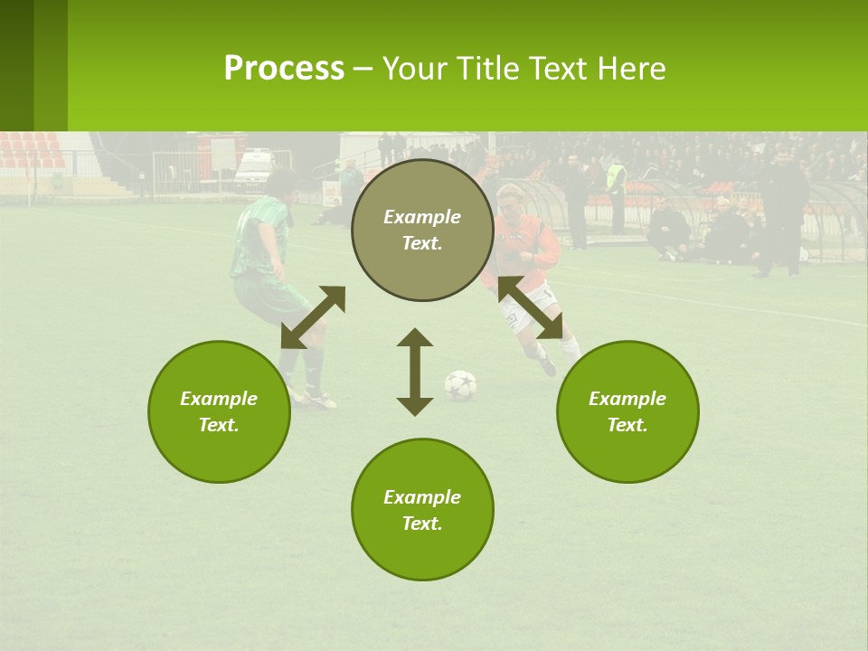 A Group Of Young Men Playing A Game Of Soccer PowerPoint Template