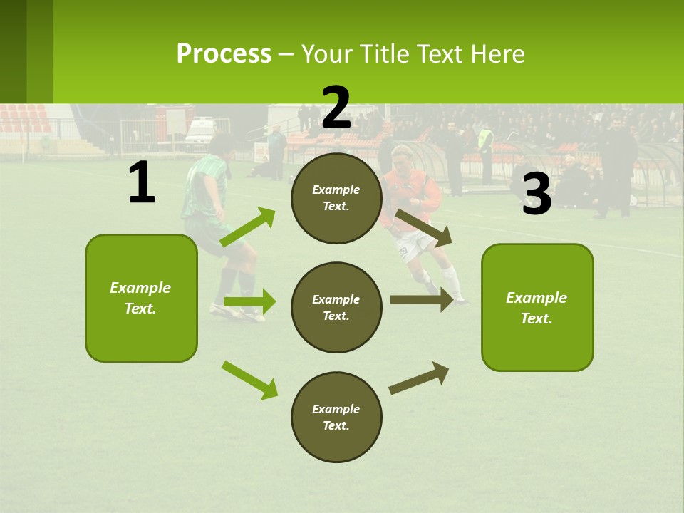 A Group Of Young Men Playing A Game Of Soccer PowerPoint Template