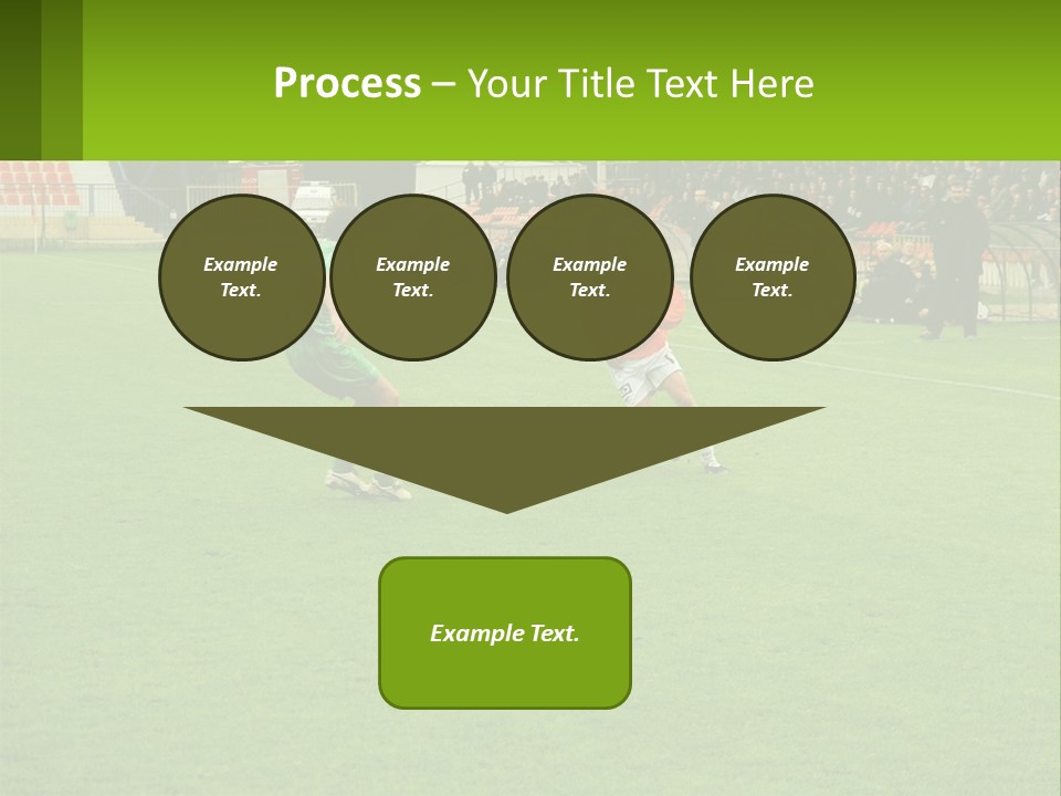 A Group Of Young Men Playing A Game Of Soccer PowerPoint Template