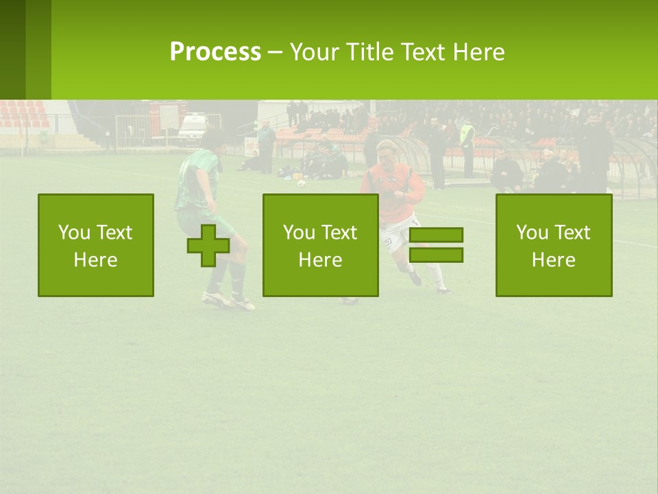 A Group Of Young Men Playing A Game Of Soccer PowerPoint Template