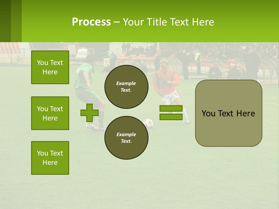 A Group Of Young Men Playing A Game Of Soccer PowerPoint Template