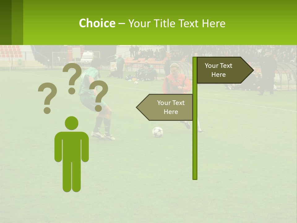 A Group Of Young Men Playing A Game Of Soccer PowerPoint Template