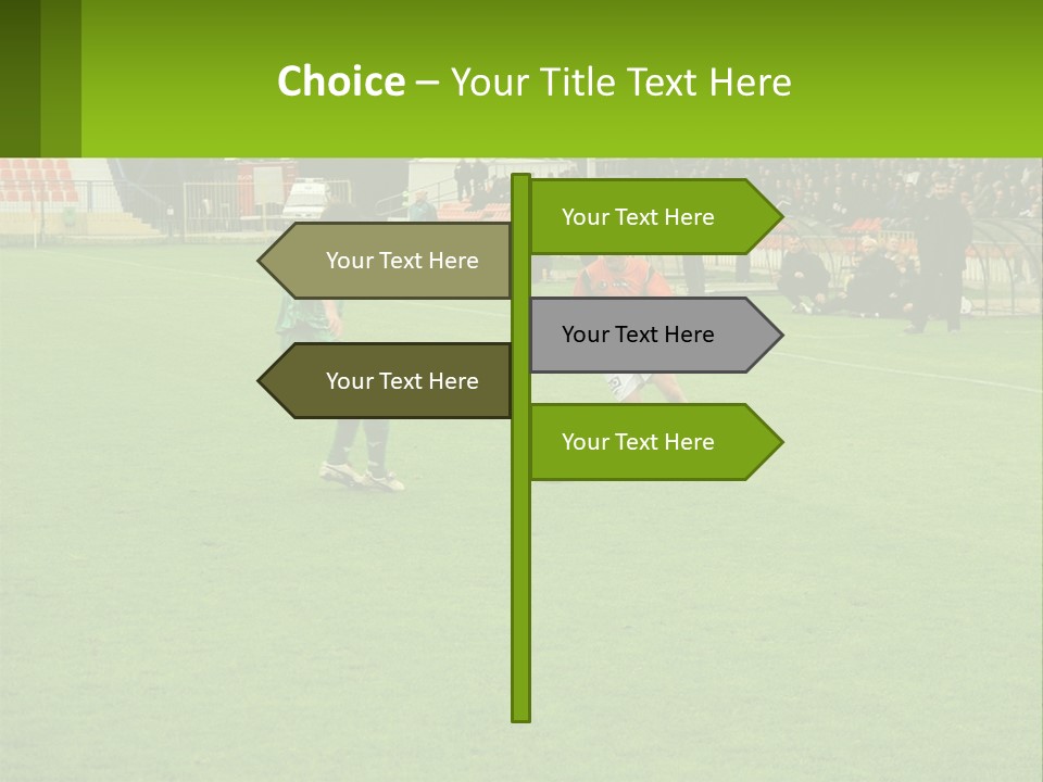 A Group Of Young Men Playing A Game Of Soccer PowerPoint Template