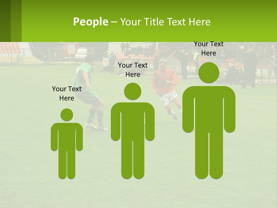 A Group Of Young Men Playing A Game Of Soccer PowerPoint Template