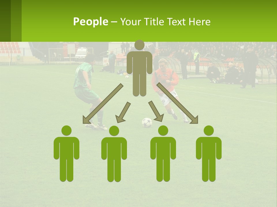 A Group Of Young Men Playing A Game Of Soccer PowerPoint Template