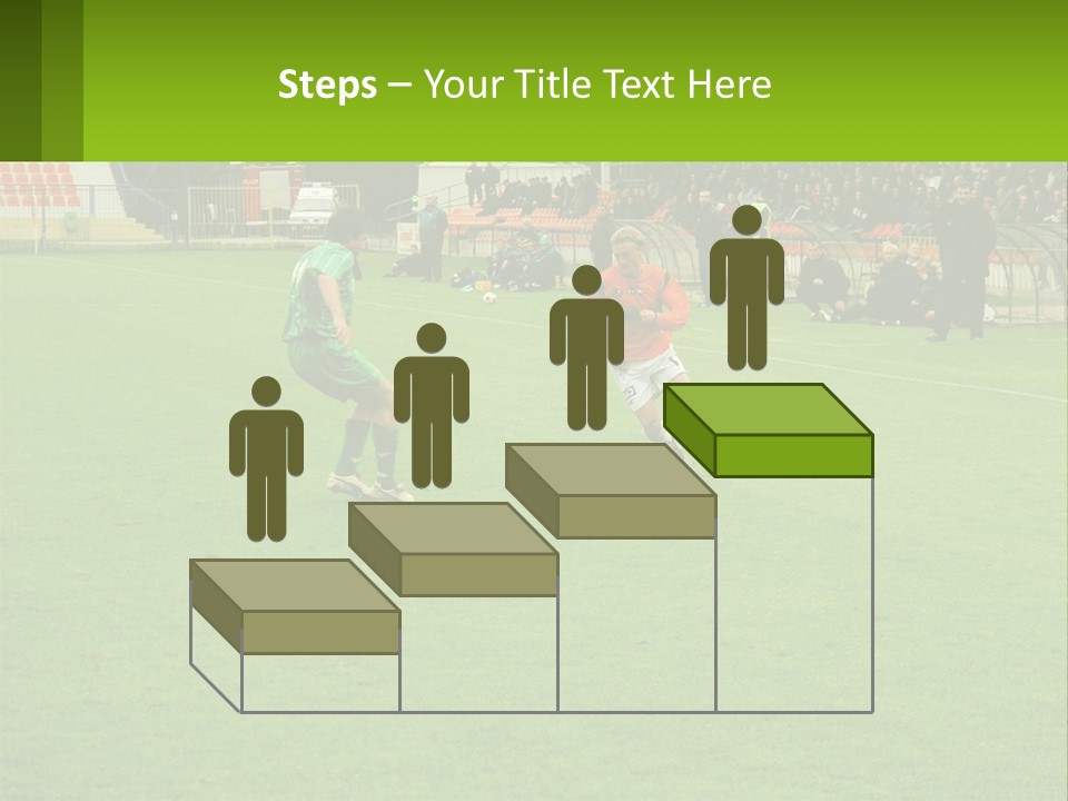 A Group Of Young Men Playing A Game Of Soccer PowerPoint Template