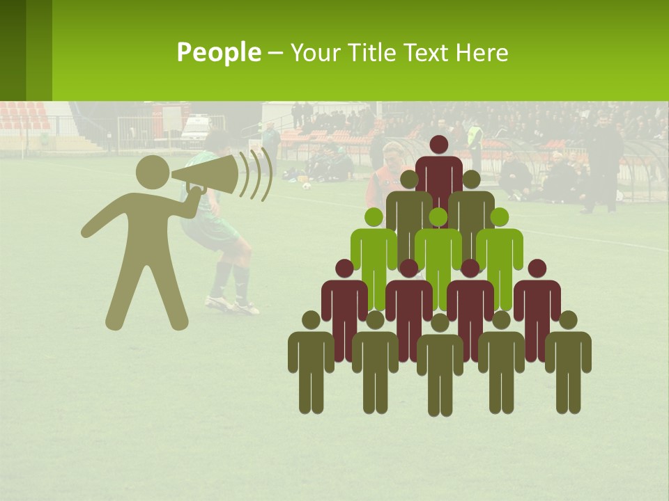 A Group Of Young Men Playing A Game Of Soccer PowerPoint Template