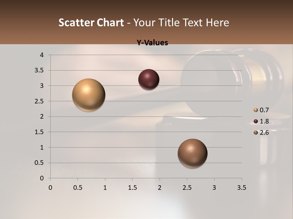 A Wooden Judge's Gavel Sitting On Top Of A Wooden Table PowerPoint Template