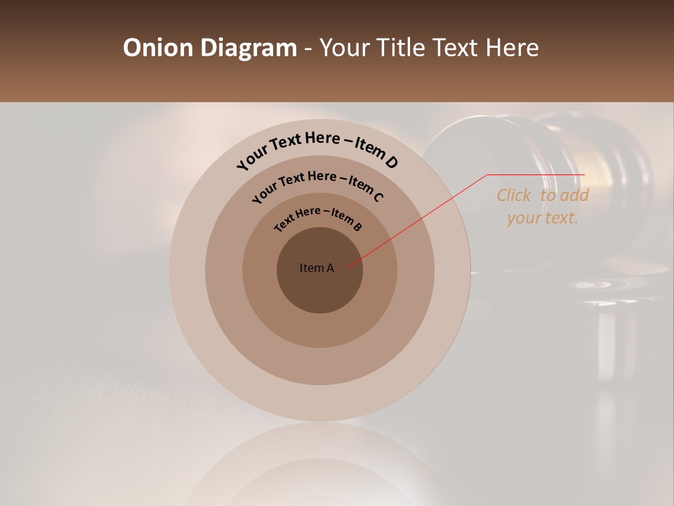 A Wooden Judge's Gavel Sitting On Top Of A Wooden Table PowerPoint Template