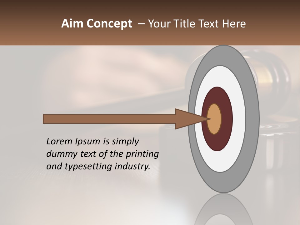 A Wooden Judge's Gavel Sitting On Top Of A Wooden Table PowerPoint Template