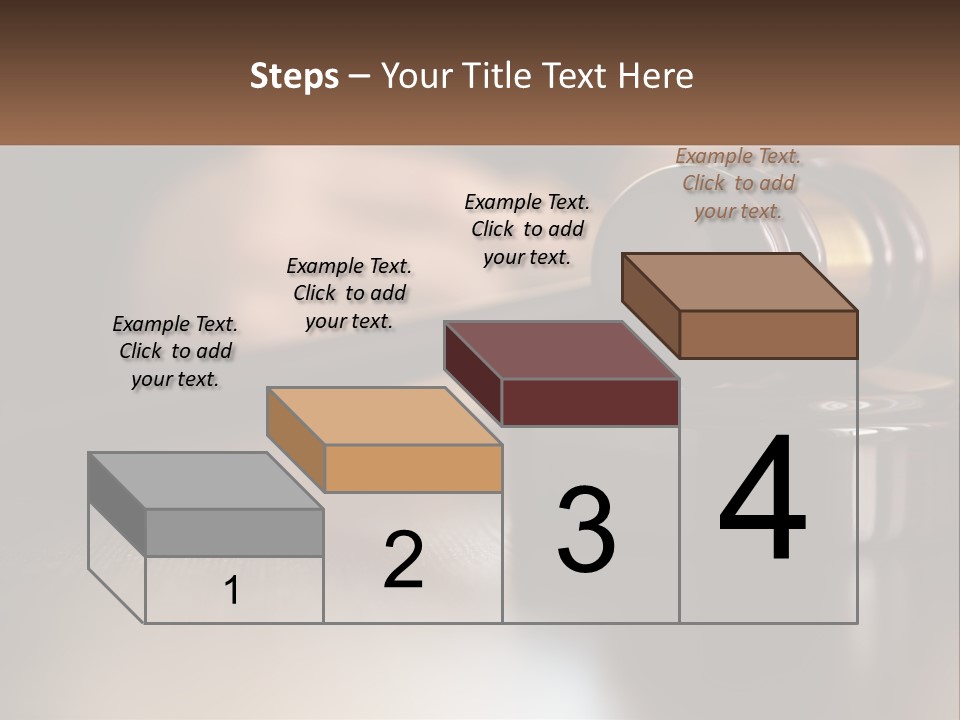 A Wooden Judge's Gavel Sitting On Top Of A Wooden Table PowerPoint Template