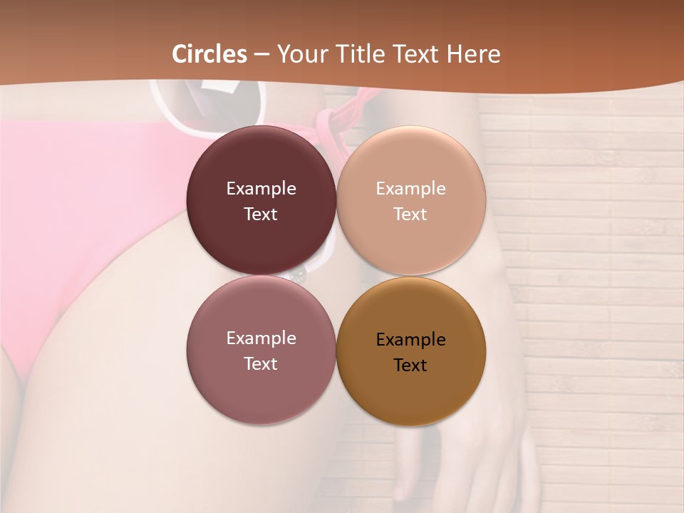 A Woman In A Pink Bikini With Sunglasses PowerPoint Template