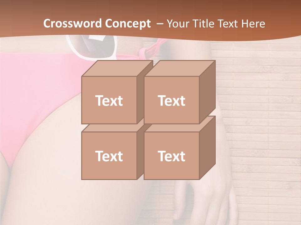 A Woman In A Pink Bikini With Sunglasses PowerPoint Template