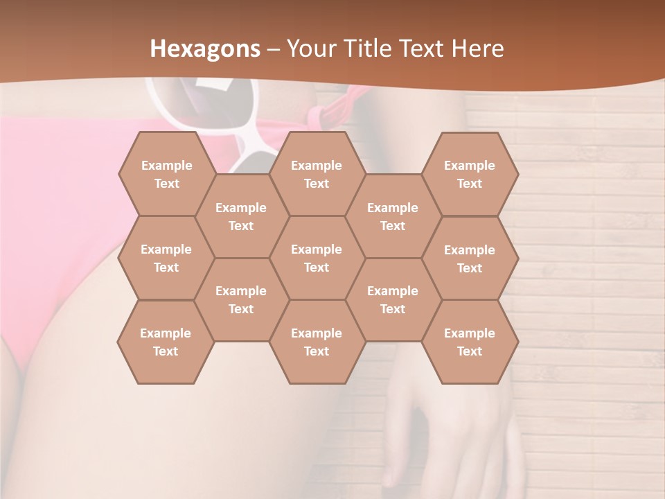 A Woman In A Pink Bikini With Sunglasses PowerPoint Template