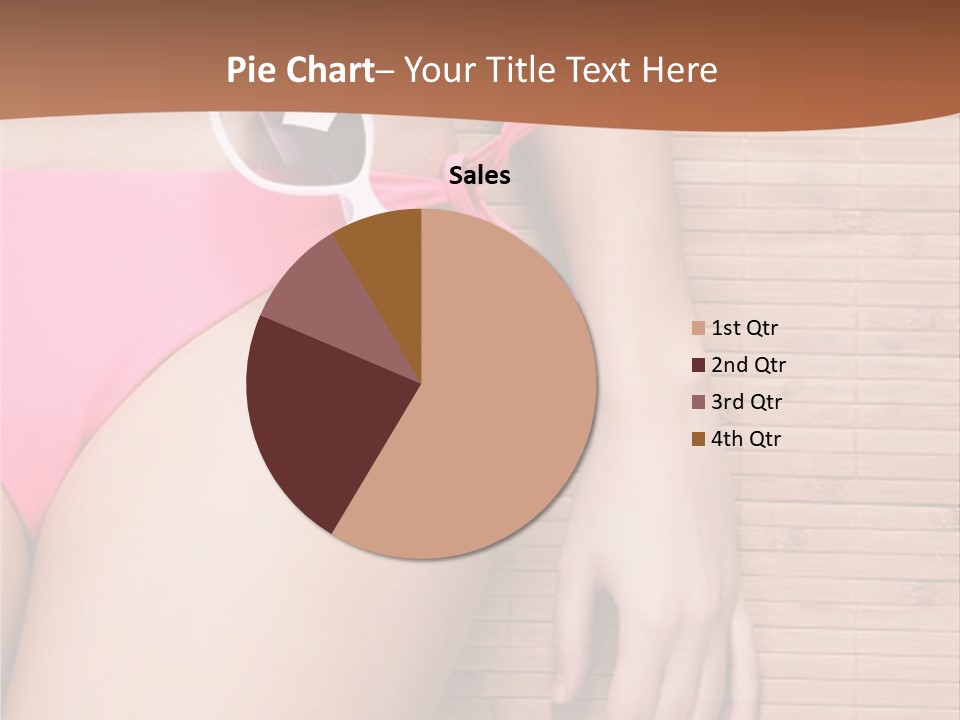 A Woman In A Pink Bikini With Sunglasses PowerPoint Template