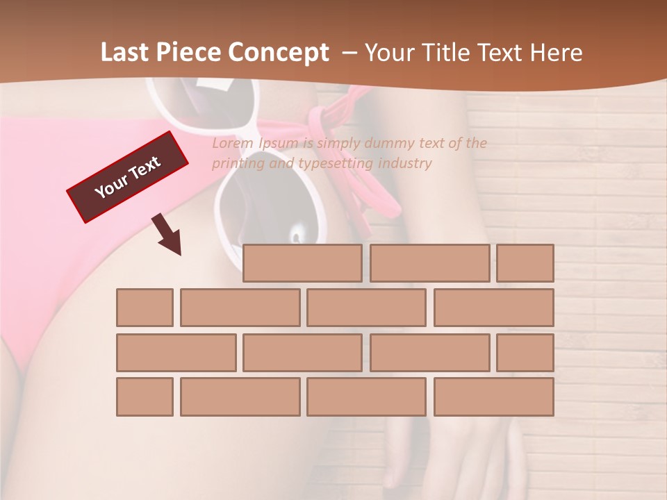 A Woman In A Pink Bikini With Sunglasses PowerPoint Template