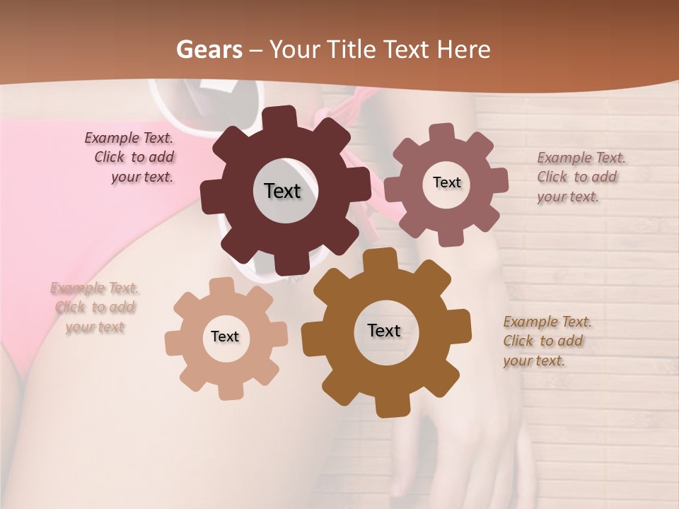 A Woman In A Pink Bikini With Sunglasses PowerPoint Template