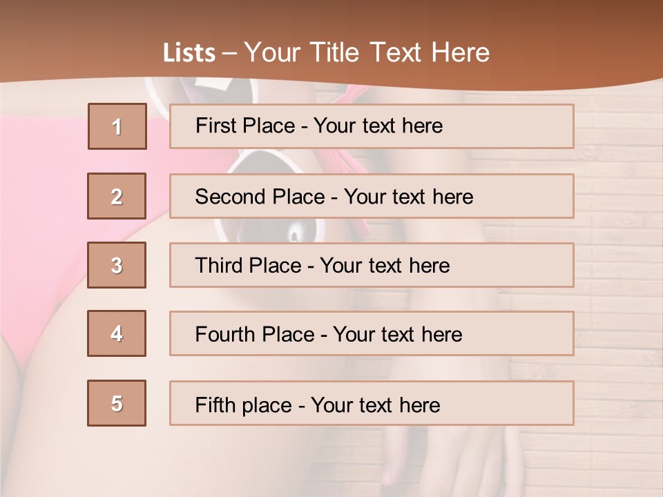 A Woman In A Pink Bikini With Sunglasses PowerPoint Template