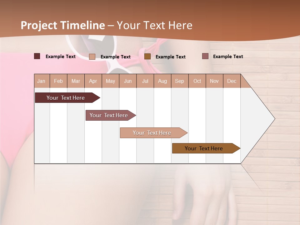 A Woman In A Pink Bikini With Sunglasses PowerPoint Template