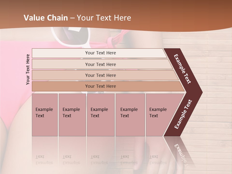 A Woman In A Pink Bikini With Sunglasses PowerPoint Template