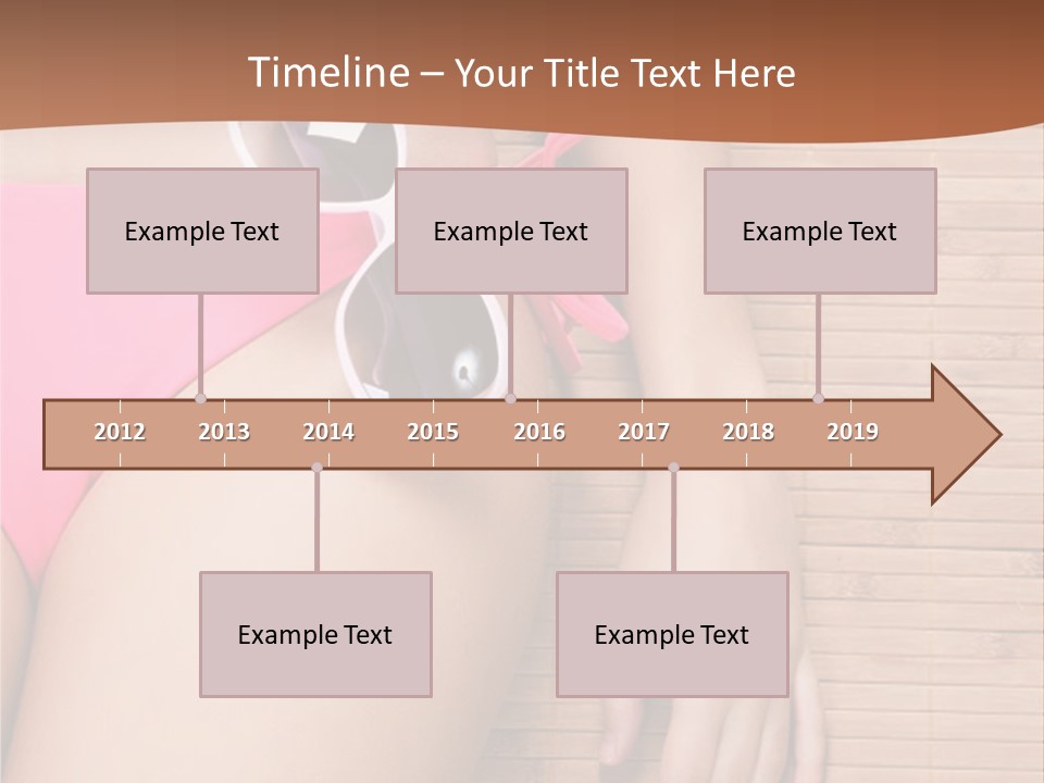 A Woman In A Pink Bikini With Sunglasses PowerPoint Template