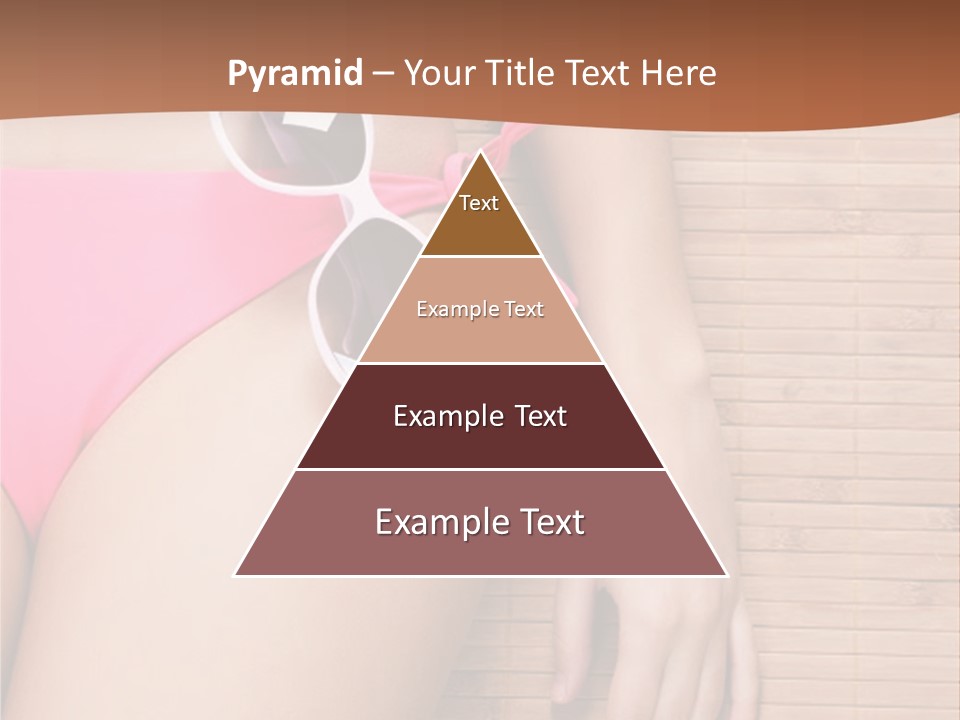 A Woman In A Pink Bikini With Sunglasses PowerPoint Template