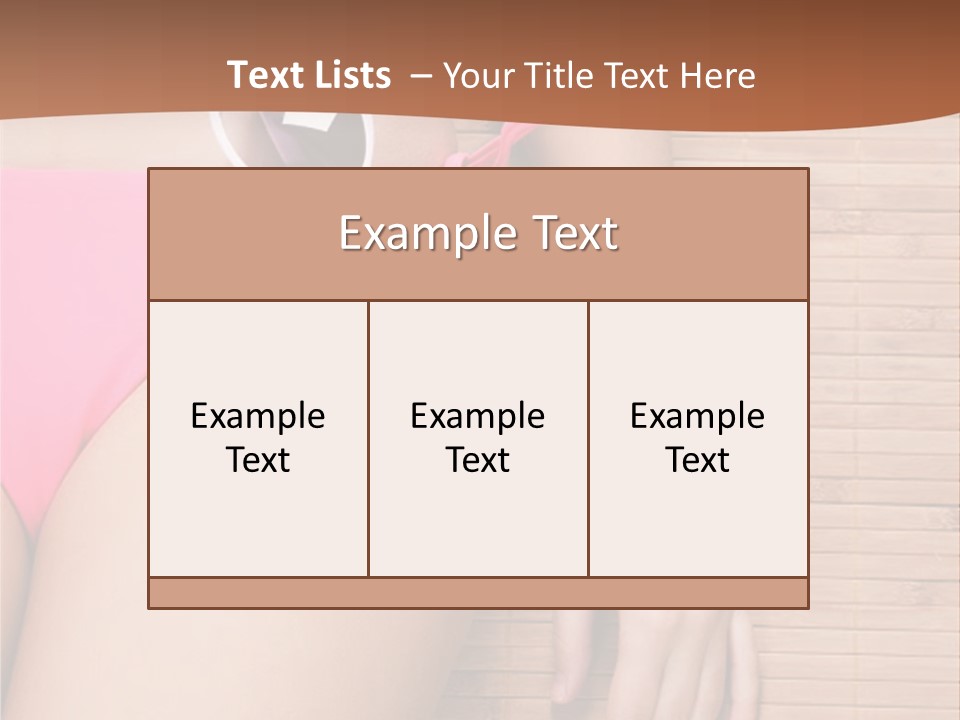 A Woman In A Pink Bikini With Sunglasses PowerPoint Template