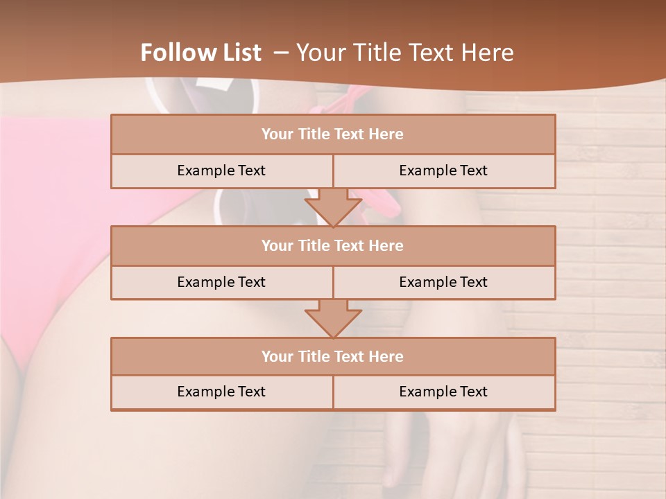 A Woman In A Pink Bikini With Sunglasses PowerPoint Template