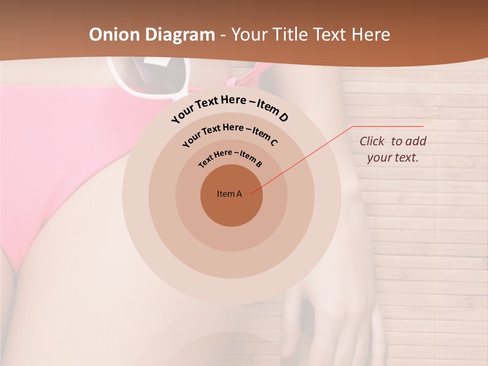 A Woman In A Pink Bikini With Sunglasses PowerPoint Template