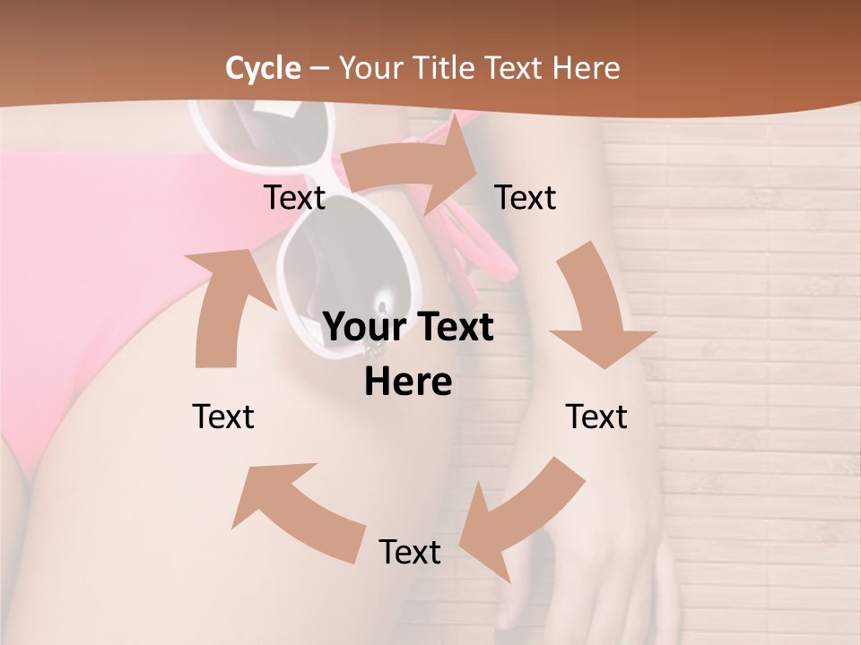 A Woman In A Pink Bikini With Sunglasses PowerPoint Template